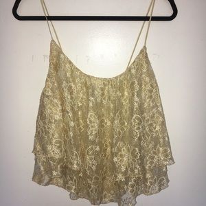 Gold Lace UO Tank Top